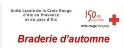 Braderie Croix Rouge 11 et 12 octobre