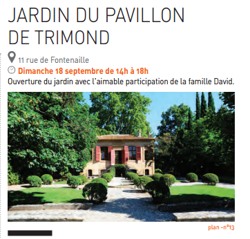 Pavillon Trimond, 11 avenue  Fontenaille à visiter à l’occasion des journées du Patrimoine