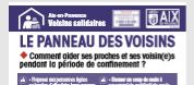 VOISINS SOLIDAIRES : UN PANNEAU A AFFICHER DANS LES RÉSIDENCES
