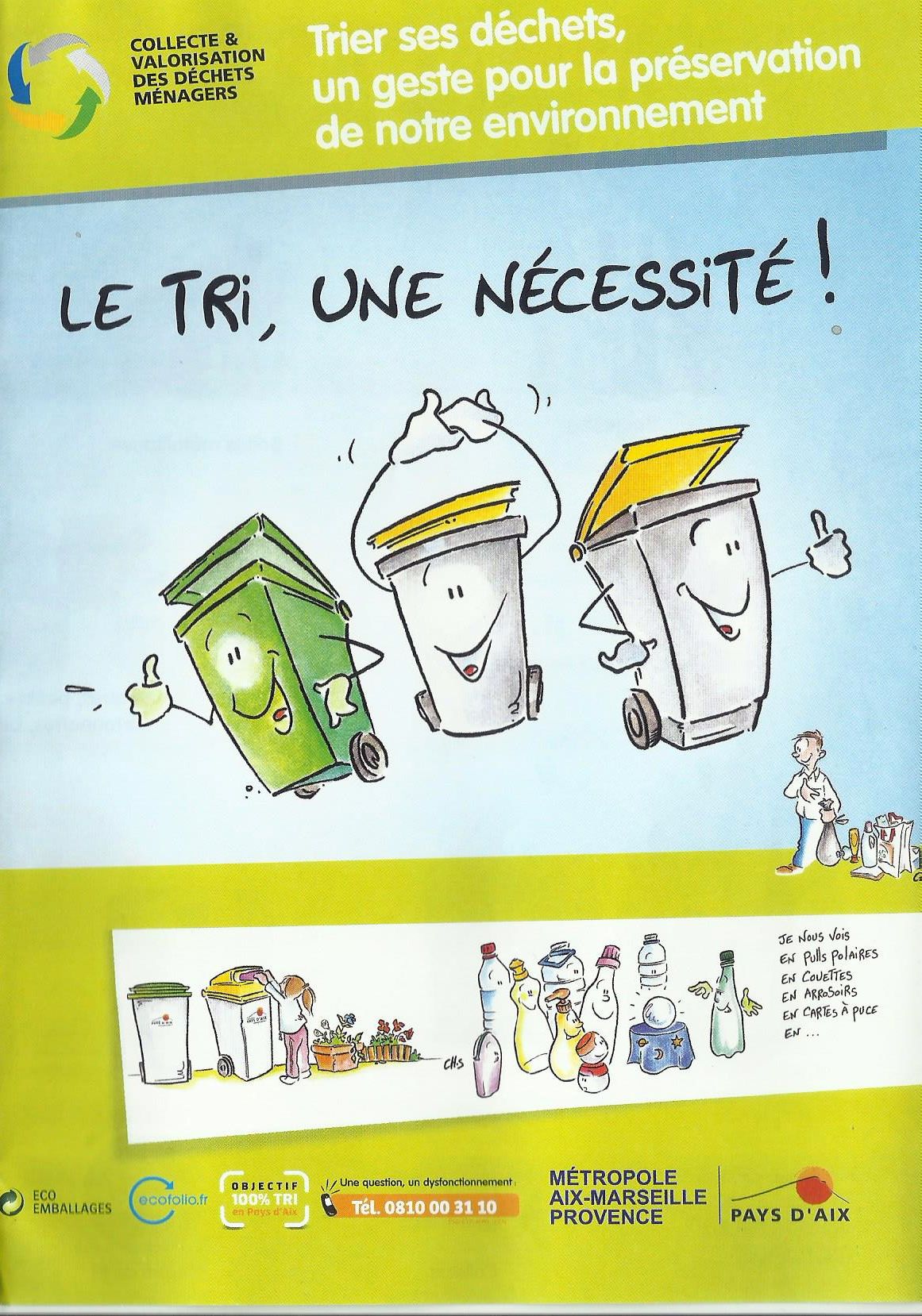 LE  TRI ….suite  :             VERRE       c’est VERT