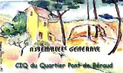 ASSEMBLEE GENERALE CIQ PONT DE BERAUD  – 25 SEPTEMBRE  –  DEBAT PUBLIC